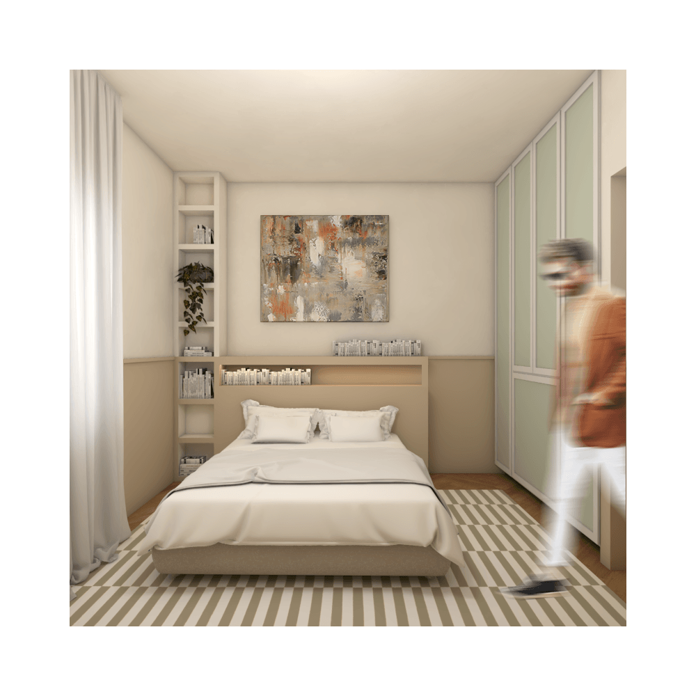 Primavalle, render della camera padronale
